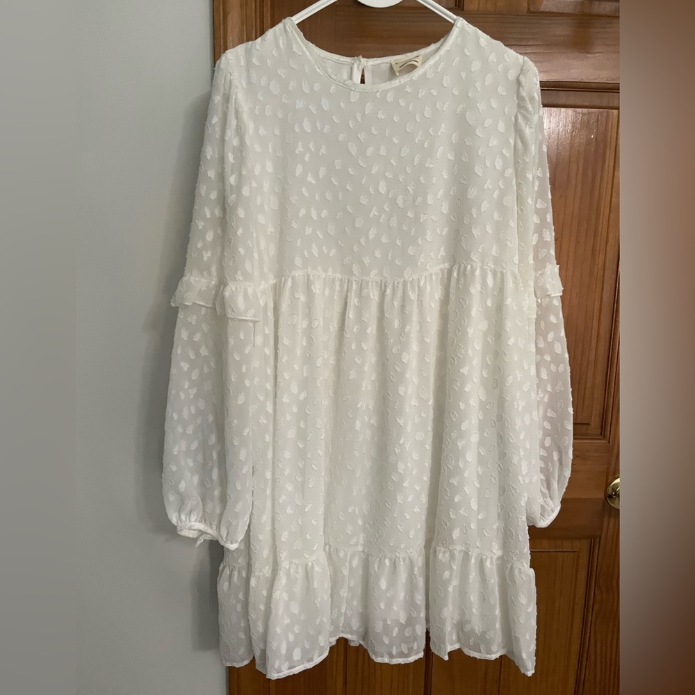 White peach love California dress, size M